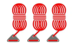 Bent Guy Lines Set Of 3 Red