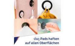 Silwy The One Metal Magnetic Hook Incl. Metal Nano-gel Pad 6.5 Cm 2 Pcs. Blue -Outdoor Camping 297937 2652700