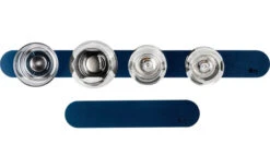 Silwy Magnet Metal Bar 25 Cm With Leather Coating Blue