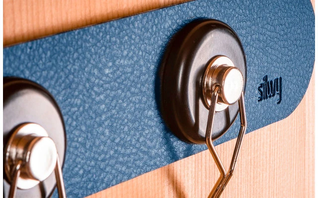 Silwy Magnet Metal Bar 25 Cm With Leather Coating Blue 2 Silwy Magnet Metal Bar 25 Cm With Leather Coating Blue - Image 2