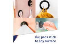 Silwy Clever Magnetic Hook Incl. Metal Nano-gel Pad 2 Pcs. Blue -Outdoor Camping 337085 2581289