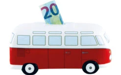 VW Collection T1 Bulli Money Box Ceramic Blue