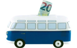 VW Collection T1 Bulli Money Box Ceramic Blue -Outdoor Camping 386140 2838259