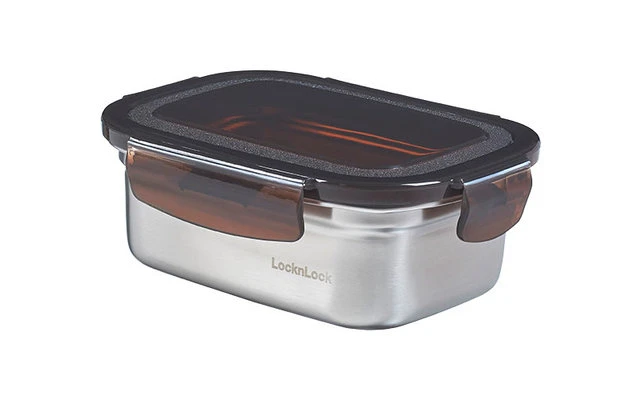 Lock & Lock Stainless Steel Lunch Box Rectangular 320 Ml 2 Lock & Lock Stainless Steel Lunch Box Rectangular 320 Ml - Image 2
