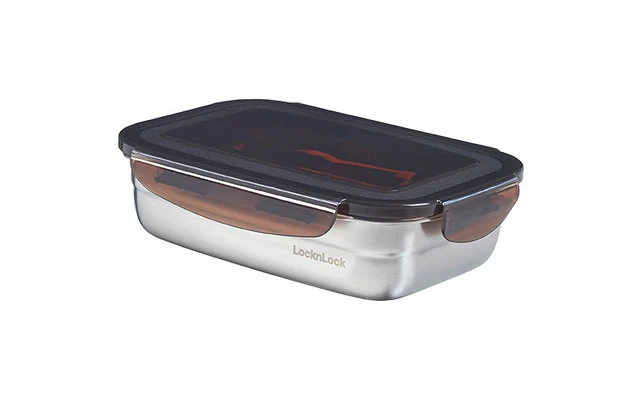 Lock & Lock Stainless Steel Lunch Box Rectangular 320 Ml 3 Lock & Lock Stainless Steel Lunch Box Rectangular 320 Ml - Image 3