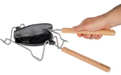 Petromax Cast Iron Reversible Waffle Iron Incl. Support Stand -Outdoor Camping 420224 3003159