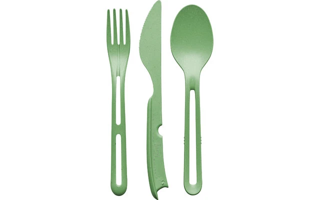 Koziol KLIKK Cutlery Set 3 Pcs. Green 4 Koziol KLIKK Cutlery Set 3 Pcs. Green - Image 4