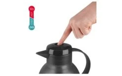 Emsa Vacuum Jug Samba 1 Liter Azure Translucent -Outdoor Camping 460439 3304359 3