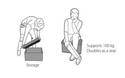 Outwell Cornillon High Stool & Storage Box 37 Liters -Outdoor Camping 460643 3461392