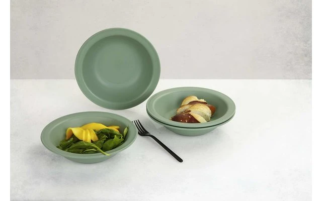 Berger Kynne Soup Plate Set 4 Pcs Green Green 3 Berger Kynne Soup Plate Set 4 Pcs Green Green - Image 3
