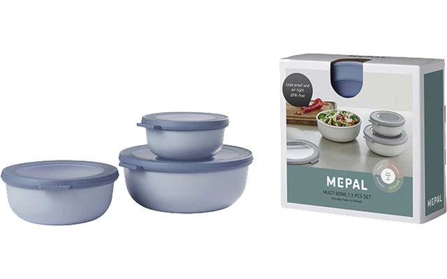 Mepal Cirqula Multi Bowl Set 3 Pieces Round 350 / 750 / 1250 Ml 1 Mepal Cirqula Multi Bowl Set 3 Pieces Round 350 / 750 / 1250 Ml