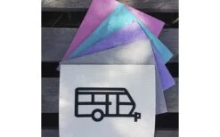 Pufz Swedish Tea Towel Caravan Retro Gray