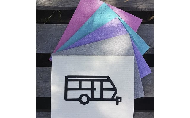 Pufz Swedish Tea Towel Caravan Retro Gray 1 Pufz Swedish Tea Towel Caravan Retro Gray