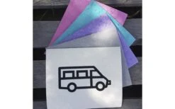 Pufz Swedish Tea Towel Caravan Pattern Turquoise -Outdoor Camping 552817 3623197 4