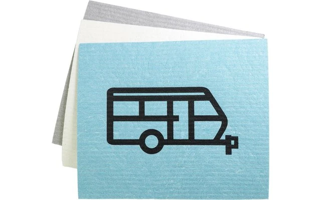 Pufz Swedish Tea Towel Caravan Retro Gray 2 Pufz Swedish Tea Towel Caravan Retro Gray - Image 2