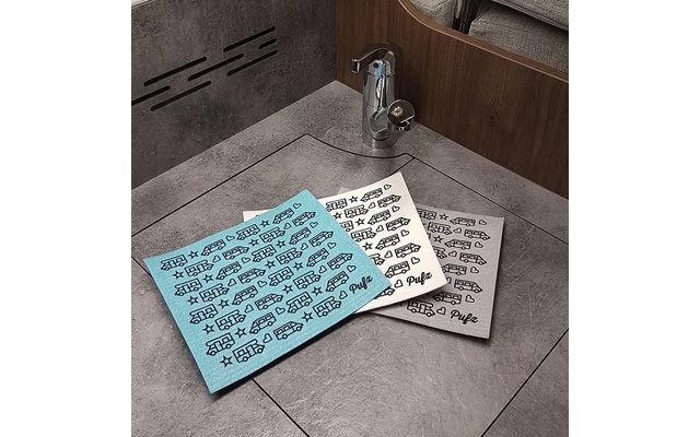 Pufz Swedish Tea Towel Caravan Retro Gray 6 Pufz Swedish Tea Towel Caravan Retro Gray - Image 6