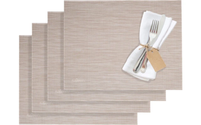 Westmark Uni Placemat 4 Pieces 42 X 32 Cm Beige White 1 Westmark Uni Placemat 4 Pieces 42 X 32 Cm Beige White