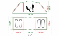 Coleman Spruce Falls 4 Tunnel Tent -Outdoor Camping 629239 4441127