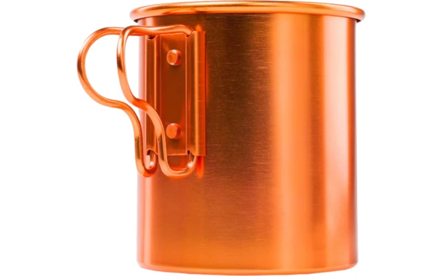 GSI Bugaboo Aluminum Cup With Folding Handles And Measuring Scale 415 Ml Orange 1 GSI Bugaboo Aluminum Cup With Folding Handles And Measuring Scale 415 Ml Orange