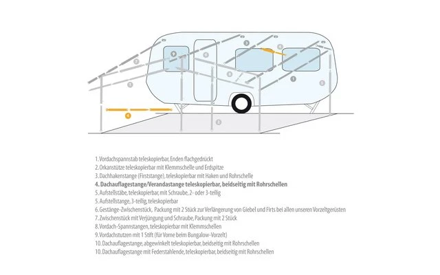 Roof Support Pole / Veranda Pole Aluminium 2 Roof Support Pole / Veranda Pole Aluminium - Image 2