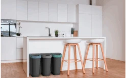 Rotho Twist Waste Garbage Can With Swing And Hinged Lid 25 Liters Dark Silver 13 Rotho Twist Waste Garbage Can With Swing And Hinged Lid 25 Liters Dark Silver -Outdoor Camping 688593 4830146 2