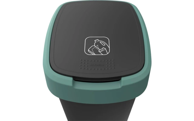 Rotho Twist Waste Garbage Can With Swing And Hinged Lid 25 Liters Dark Silver 6 Rotho Twist Waste Garbage Can With Swing And Hinged Lid 25 Liters Dark Silver - Image 6