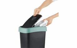 Rotho Twist Waste Garbage Can With Swing And Hinged Lid 25 Liters Dark Silver 11 Rotho Twist Waste Garbage Can With Swing And Hinged Lid 25 Liters Dark Silver -Outdoor Camping 689406 4830116 2