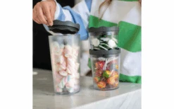 Koziol Prince Oslo Storage Jar Set 3 Pieces Nature Ash Grey