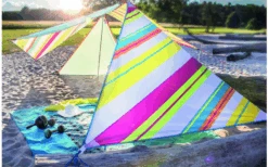 Bent TC- Zip-Canvas Single Connectable Awning 250 X 250 X 250 Cm Turquoise -Outdoor Camping 696500 4862600