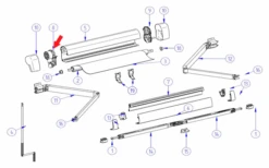 Thule LH Endplate + Gear Assy T5