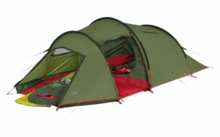 High Peak Falcon 3 LW Lightweight 3 Person Tunnel Tent Aluminum Poles Olive / Red
