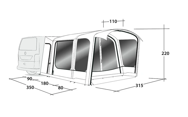 Outwell Maryville 260SA Flex Bus Awning + ONS Light Element Set Bundle 7 Outwell Maryville 260SA Flex Bus Awning + ONS Light Element Set Bundle - Image 7