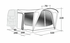 Outwell Parkville 200SA Flex Bus Awning + ONS Light Element Set Bundle -Outdoor Camping 736961 4959131