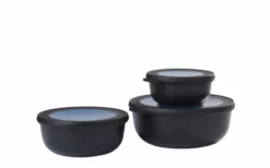 Mepal Cirqula Multi Bowl Set Round 3 Pieces 350 / 750 / 1250 Ml Nordic Berry