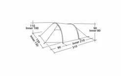 Easy Camp Spirit 200 Rustic Green Tunnel Tent For 2 People