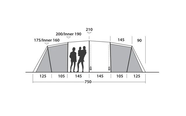 Easy Camp Huntsville Twin 800 Tunnel Tent For 8 People 6 Easy Camp Huntsville Twin 800 Tunnel Tent For 8 People - Image 6
