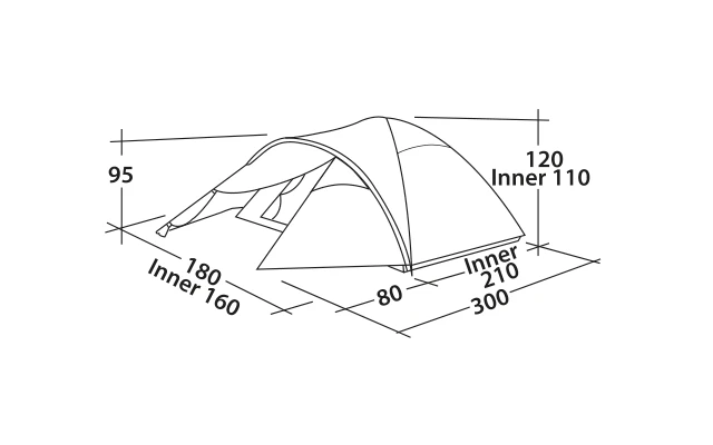 Easy Camp Quasar 300 Rustic Green Dome Tent For 3 People 2 Easy Camp Quasar 300 Rustic Green Dome Tent For 3 People - Image 2