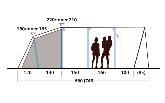 Outwell Hayward Lake 6ATC Inflatable Tunnel Tent 6 People 7 Outwell Hayward Lake 6ATC Inflatable Tunnel Tent 6 People - Image 7